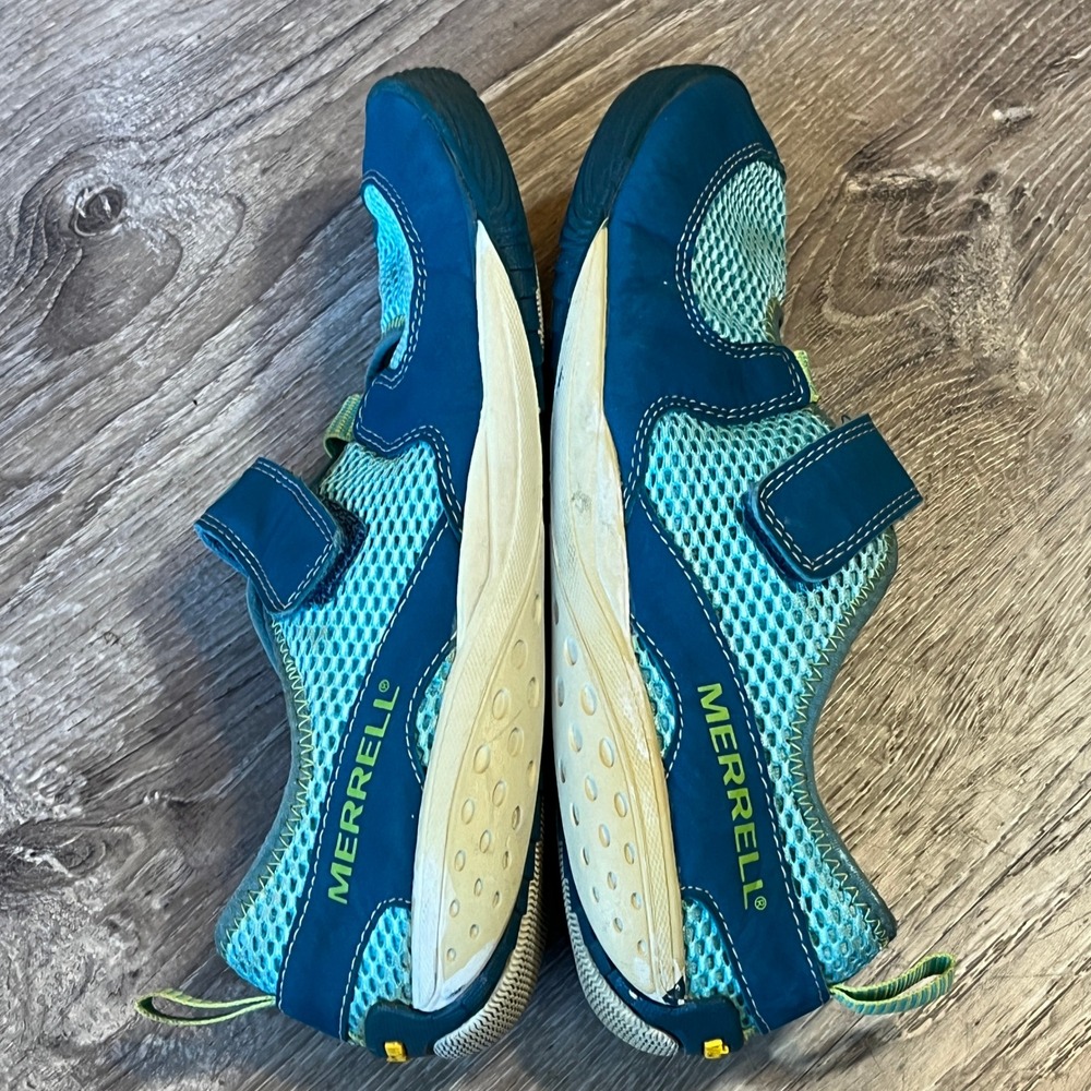 Merrell Pure Glove Kids 5 Womens 6.5 Teal Blue Minimalist Vibram Sneakers J85630